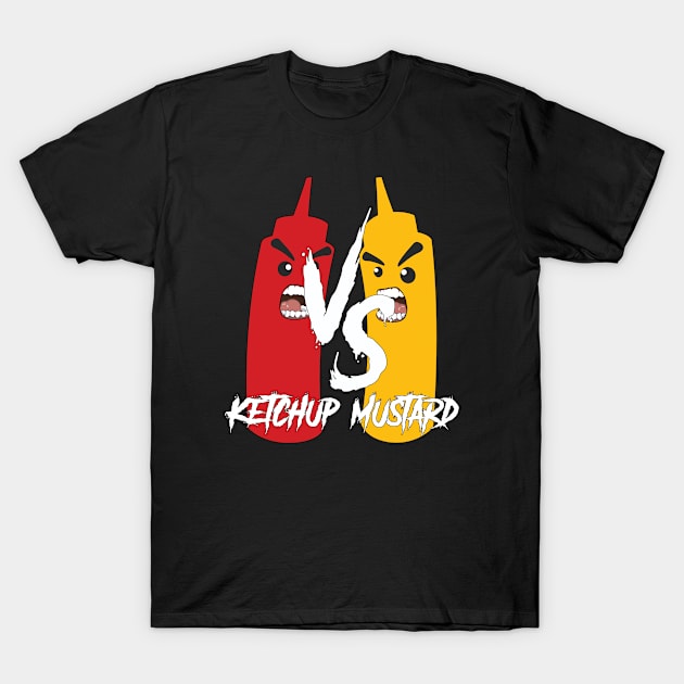 Ketchup and Mustard T-Shirt by MonkeyLogick